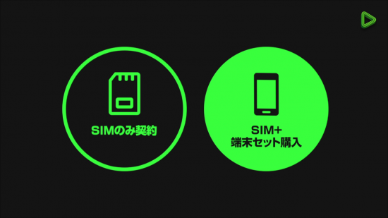 LINEモバイルハSIMのみ、SIM+端末の両方がある