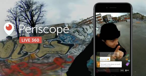 Twitterのライブ配信アプリPeriscopeに新機能「360度動画」が追加！全方位の視聴が可能